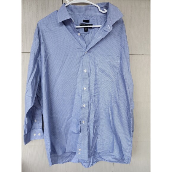 Lot Of 2 Pronto Uomo Checkered Dress Shirt Long Sleeve Button Up Mens 18 32/33 - Picture 2 of 9